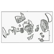 Genuine OE Honda Mirror Assembly - 76200-TG7-A11ZC