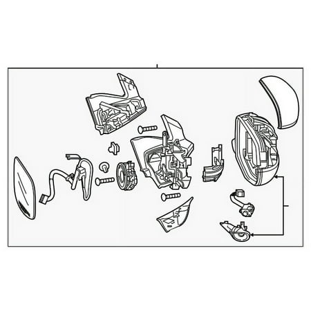 Genuine OE Honda Mirror Assembly - 76200-TG7-A11ZC