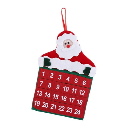 Christmas Shopping Countdown LAFGUR Xmas Decor Fabric Pockets Merry Christmas Santa Claus Father Advent Calendar Countdown Ornament, Xmas Decor Fabric Pockets, Santa Claus Advent Calendar ()