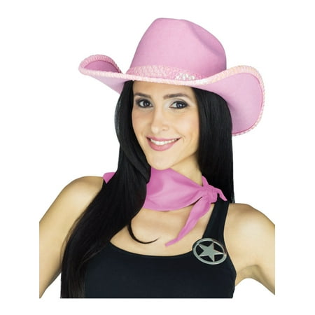 Adult's Womens Pink Sequin Western Cowgirl Outlaw Costume Accessory