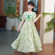 thumbnail image 4 of Vestido largo de verano para niñas, manga corta, flor, copo de nieve, ropa para niños, vestido de princesa de verano, tela de poliéster de estilo coreano, 4 of 4