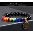 thumbnail image 2 of Pulsera 7 Piedras Naturales - Hecha a Mano - Joyas para Hombres y Mujeres - Pulsera de Piedras Naturales - Piedras de 8mm - Todas Las Piedras de Nuestras Pulseras Son Naturales, 2 of 5