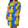 thumbnail image 3 of Vestido clásico de goma con bolsillo suelto para mujer vestido largo de verano ropa femenina, 3 of 7