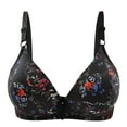 thumbnail image 2 of Plus Size Full-Coverage Bra for Women Fashion Bowknot Printing Comfortable Hollow Out Bra Underwear No Rims Present for Women Up to 65% off, 2 of 3