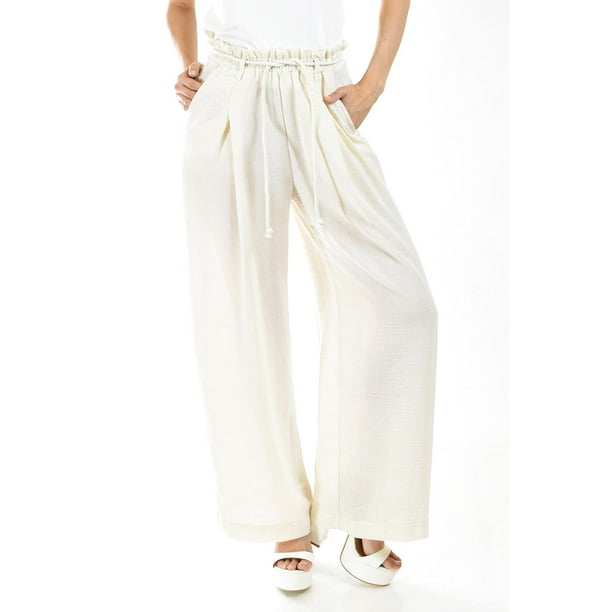 Pantalón Wide Leg Roman Fashion Juvenil 40708 Hueso Beige CH