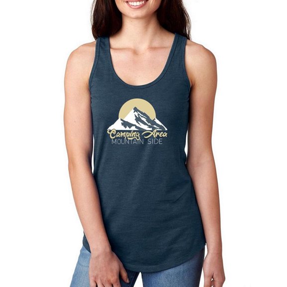 Camping Area Mountain Racerback Tank Women -Image by Shutterstock, Female Large