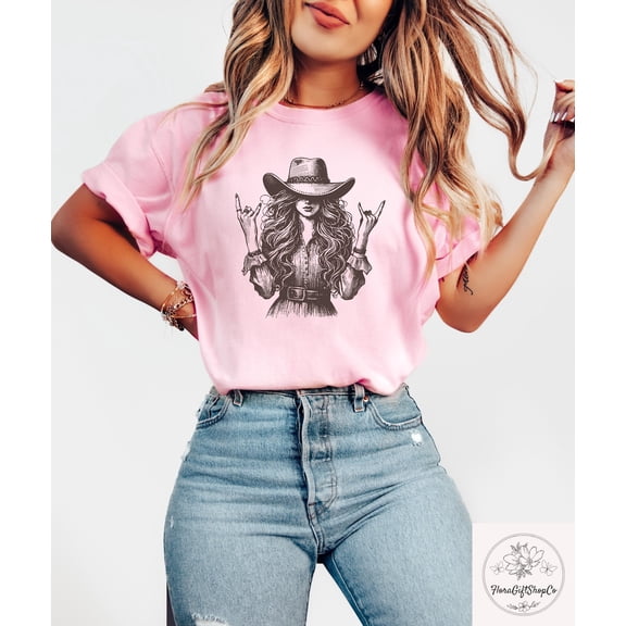 Cowgirl Shirt, Rodeo Shirt, Country Shirt, Retro Cowgirl Tshirt, Country Concert Tee, Western Graphic Tee For Women, Aesthetic Western Shirt