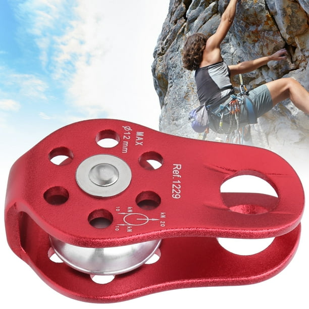 Polea De Escalada Alomejor - Aleación De Aluminio, Soporta Hasta 1000 Kg, Para Cuerdas De 8-13 Mm