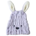 thumbnail image 1 of Dry Hair Cap Absorbent Fast Drying Rabbit Ears Hair Turban Hair Wrap for Adults, 1 of 8