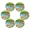 thumbnail image 3 of 15.4inch Round Placemats, DIY Printing Design, Suitable for Kitchen, Table Party Decoration Tigers and Kittens, 3 of 7