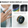 thumbnail image 2 of Bague Gay Arc-en-Ciel en Acier Inoxydable Décoration de Doigt Couleur Arc-en-Ciel, 2 of 9