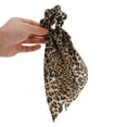 thumbnail image 5 of Unique Bargains 1 Pc Leopard Tie Triangle Ribbon Scrunchies Coffee Color, 5 of 5