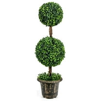 YYAo Artificial Plants, Faux Plants,36 Inch Artificial Double Ball Tree Indoor and Outdoor UV Protection