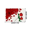 thumbnail image 3 of FYTPOV Romantic Roses Placemats, Love White Placemats for Kitchen and Dining, Valentines Day Decorations, Christmas Placemats for Party Home Decor, Table Decor, 18x12 in, 3 of 6