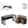 thumbnail image 6 of Tribesigns L Shaped Desk with Drawer, 55 inches Executive Desk and lateral File Cabinet, 2 Piece Home Office Furniture with Bookshelf Drawers, 6 of 6