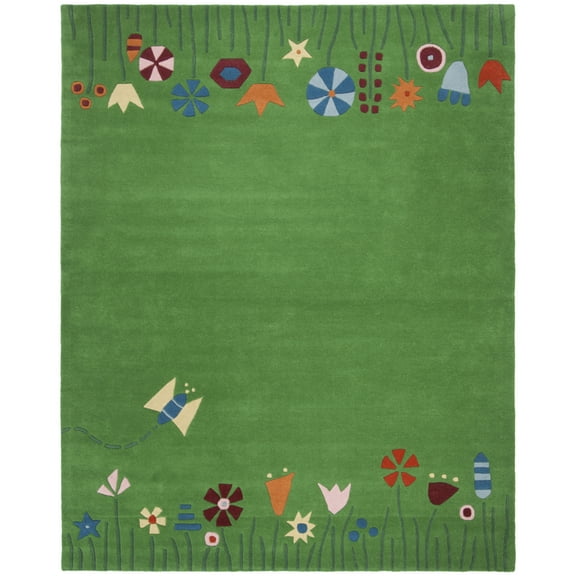 SAFAVIEH Kids SFK751A Handmade Green / Multi Rug