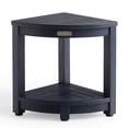 thumbnail image 1 of Banco de ducha KaimuBench, taburete de esquina de madera polivinílica, negro, 1 of 7