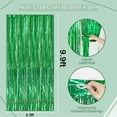 thumbnail image 3 of 3 Pack 3.3x9.9 Ft Green Foil Fringe Backdrop Curtains, Tinsel Streamers, Fringe Backdrop for New Years Eve, Graduation, Birthday, Baby Shower, Disco Party, 3 of 7