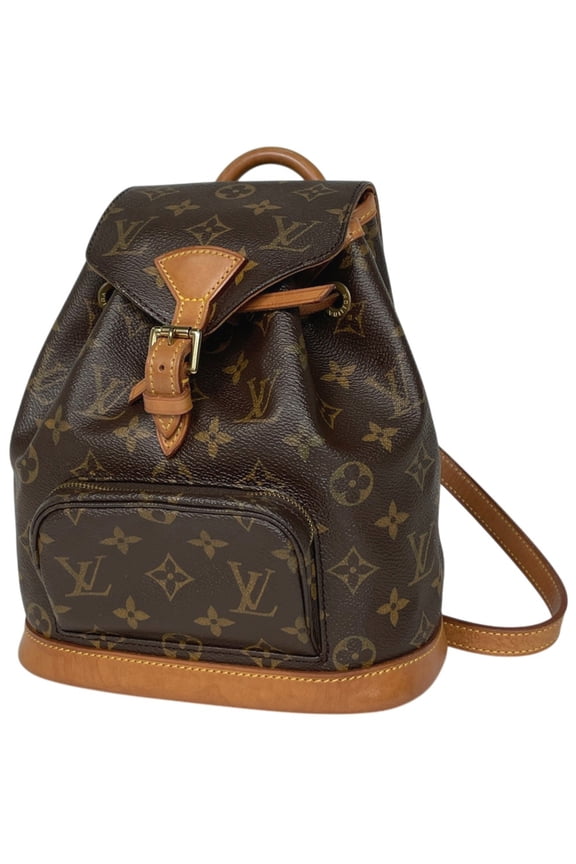 Pre-Owned Louis Vuitton Mini Montsouris Backpack Daypack Rucksack Monogram Brown M51137 Women's