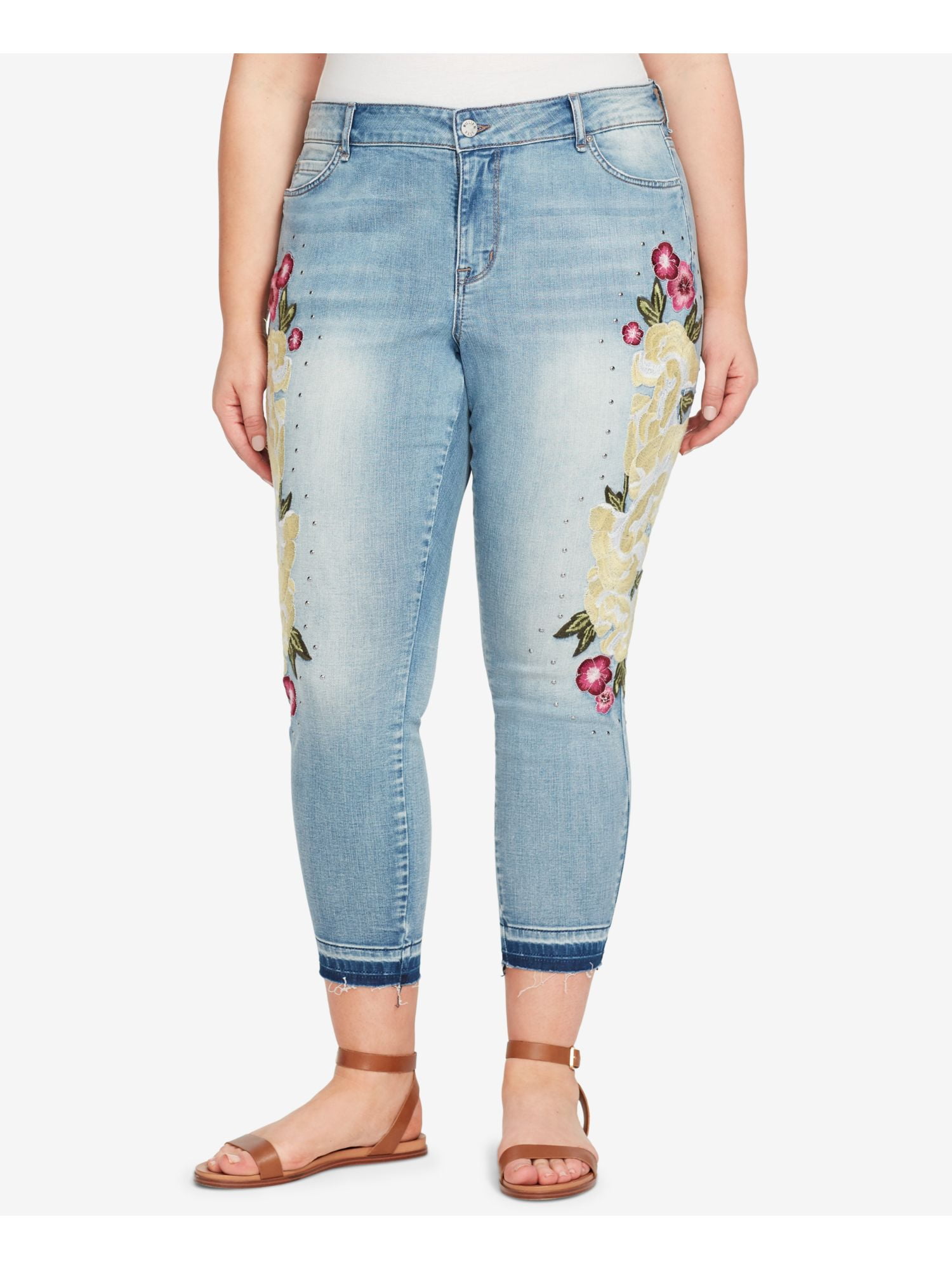 1335 Blue Skinny Ankle Jeans 16W Plus 