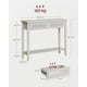 thumbnail image 3 of VASAGLE Mesa de Consola para Recibidor, Mesa de Sofá Delgada para Salón, Mesa de Entrada con 2 Cajones, Estante Abierto, Esquinas Redondeadas, Estilo Boho, Beige Roble LNT016Y57, 3 of 5