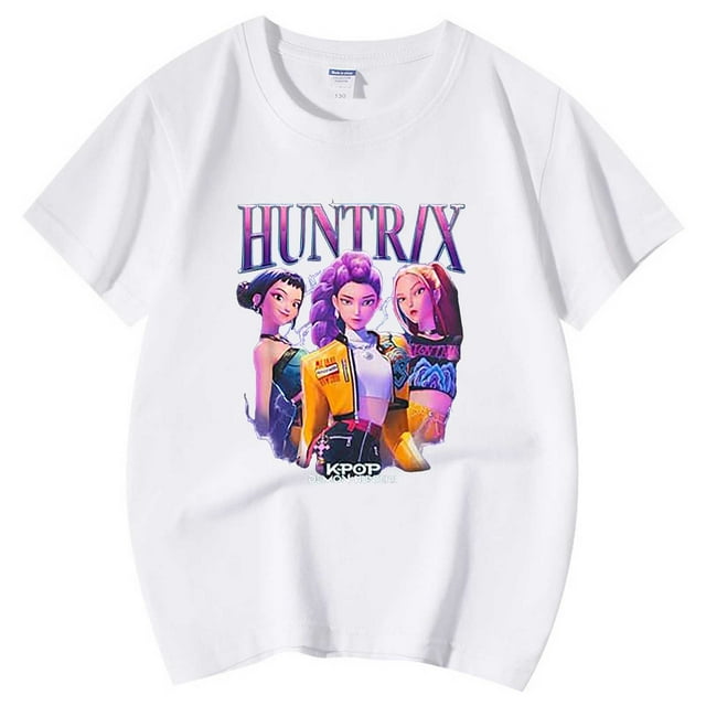 T-Shirt Graphique K-pop pour Filles, Été, Manches Courtes, Col Rond, T-Shirt, Haut Décontracté pour Jeunes