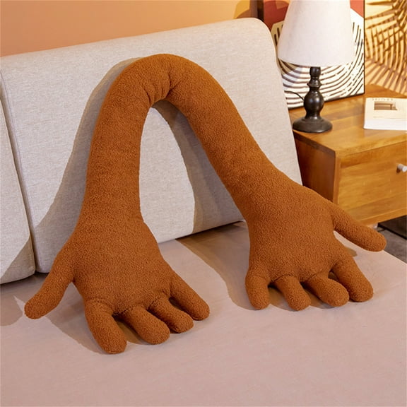BOBOMOTI Cute Palm Pillow Funny U-shape Sleeping Throw Pillows Soft Long Arm Shape Stuffed Dolls Toy for Kids Christmas Gifts