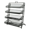 thumbnail image 3 of 4 Tiers Display Rack Stand Iron Retail Snacks Food Candy Shelf Organizer Black, 3 of 23