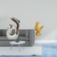 thumbnail image 2 of Figura de pollo delfín de cerámica, estatua de arte abstracto moderno, decoración Feng Shui para soporte de TV, chimenea, oficina, sala de estar, mesa, 2 of 8