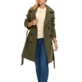 thumbnail image 2 of Gabardina Steve Madden de lana sintética con doble botonadura para mujer, 2 of 7