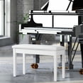 thumbnail image 3 of Giantex Piano Bench w/Seat Storage Cabinets, PU Leather Piano Bench, Wooden Piano Stool w/Locking Hinge, Perfect for Pianist, Beginner, Home & Comercial Use, White, 3 of 8