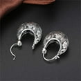 thumbnail image 5 of 925 Sterling Silver Vintage Filigree Hoop Earrings for Women Floral Flower Heart Clip-on Small Huggie Hoop Earrings Lightweight Oval Hoop Earrings Jewelry Christmas Gifts for Mom, 5 of 14