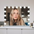thumbnail image 5 of VANITII 23''x19'' Vanity Mirror with Lights USB Charging Tabletop Wall Mount Metal White, 5 of 15