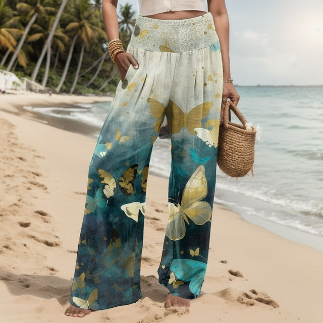 WILLBEST Pantalones Casuales para Mujer, Diseño Recortado Elegante con Bolsillos para Un Verano Sin Esfuerzo, Cómodos y Versátiles, Una Adición a Tu Guardarropa. Grande