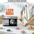 thumbnail image 4 of VEVOR Máquina automática para hacer helados con compresor incorporado, máquina de yogur de frutas sin precongelación de 2 cuartos, máquina para hacer sorbetes eléctrica de acero inoxidable, máquina pa, 4 of 5
