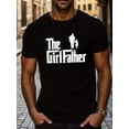 thumbnail image 1 of Camiseta con estampado "El Padre de la Niña", para hombre, informal, de manga corta, para verano, para adultos, hombres, mujeres, adolescentes, jóvenes y ocio., 1 of 4