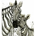 thumbnail image 2 of Jing, Jin 20x22 Gold Ornate Wood Framed with Double Matting Museum Art Print Titled - Zebra Cuddles, 2 of 4
