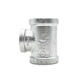 thumbnail image 2 of Thrifco 5217090 2 Inch x 2 Inch x 1 Inch Galvanized Steel Reducer Tee, 2 of 3