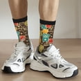 thumbnail image 6 of KLL Robot and Monsters Print Cool Socks Men's Women's Crew Socks Funny Crazy Novelty Stockings, 6 of 6