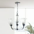 thumbnail image 5 of Elegant Designs 21" Traditional 5 Light Glass Ceiling Glacier Petal Chandelier, Chrome, 5 of 8