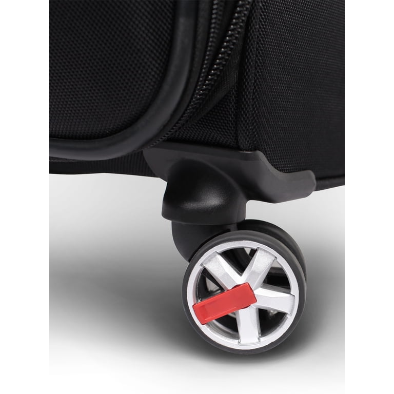 SwissTech Executive 25in Softside 8-Wheel Checked Luggage, Black