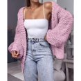 thumbnail image 5 of Womens Chunky Cardigan Cable Knit Oversized Open Front Cardigan Sweaters Pink XL, 5 of 6
