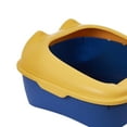 thumbnail image 7 of Cat with High Side Anti-Splashing Cat Toilet Semi-Enclosed Litter Pan Prevent Sand Leakage Easy to Clean for Indoor Kitty Yellow, 7 of 7