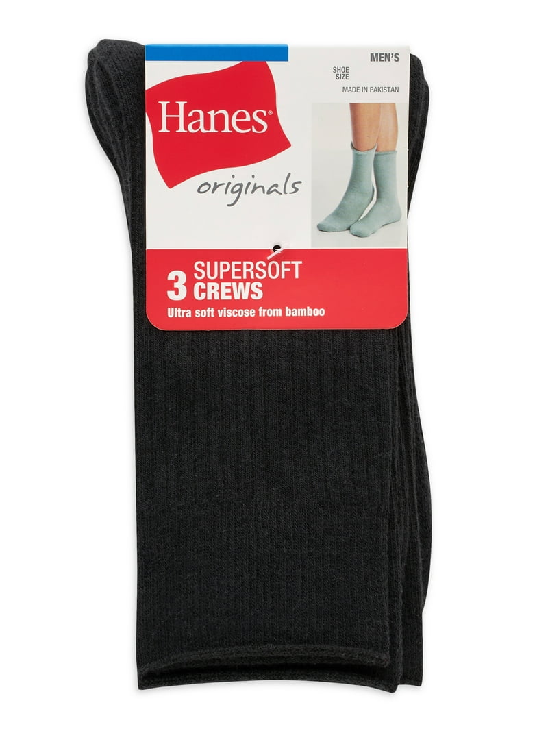 Crew Socks Pack, 3 Pairs, Originals SuperSoft Crew Socks for Men