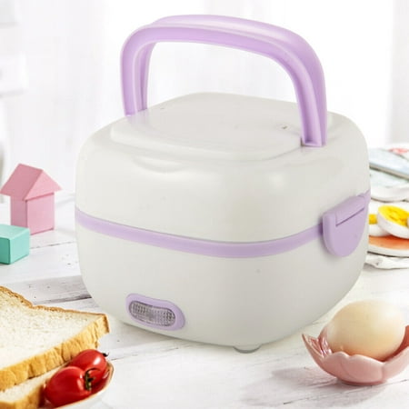 

TOOL1SHOoo 1L Electric Lunch Box Mini Rice Cooker Food Steamer Stainless Steel Portable