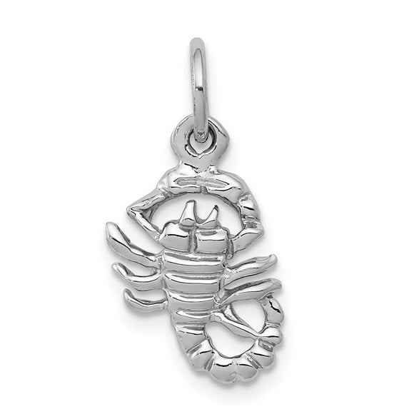 FB Jewels 10k White Gold Scorpion Charm