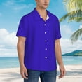 thumbnail image 5 of Balery Darkblue Print Men's Hawaiian Shirts Short Sleeve Beach Shirt Relaxed Fit Vacation Button Down Shirts-XX-Large, 5 of 9