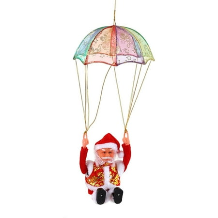 

HengL Christmas Music Parachute Festive Fine Workmanship Creative Novelty Stylish Increase Atmosphere Plastic Ceiling Hanging Santa Christmas Ornament for Shop