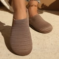 thumbnail image 6 of Women's Perforated Closed Toe Mules, Low-Top Lightweight Slip-On Breathable Flat Clogs for Casual & Everyday Wear Coffee 8.5, 6 of 8