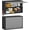 19.7"h Black&gray, variant on Metal Garage Wall Cabinet with 2 Doors and 1 Adjustable Shelf,Lockable Floating Tool Cabinet with Pegboard,Black Steel Storage Cabinet for Kitchen,Office,Garage,Laundry,Warehouse(Black, 26"H)